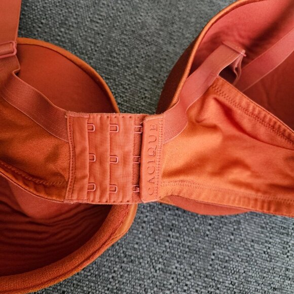 Cacique By Lane Bryant stunning support orange underwire lace bow bra 42D - Picture 2 of 8